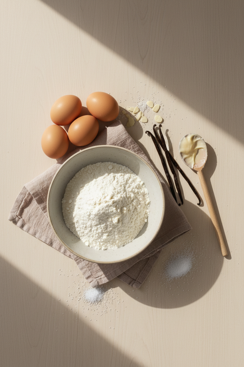 Raaka-aineet beige-sävyissä